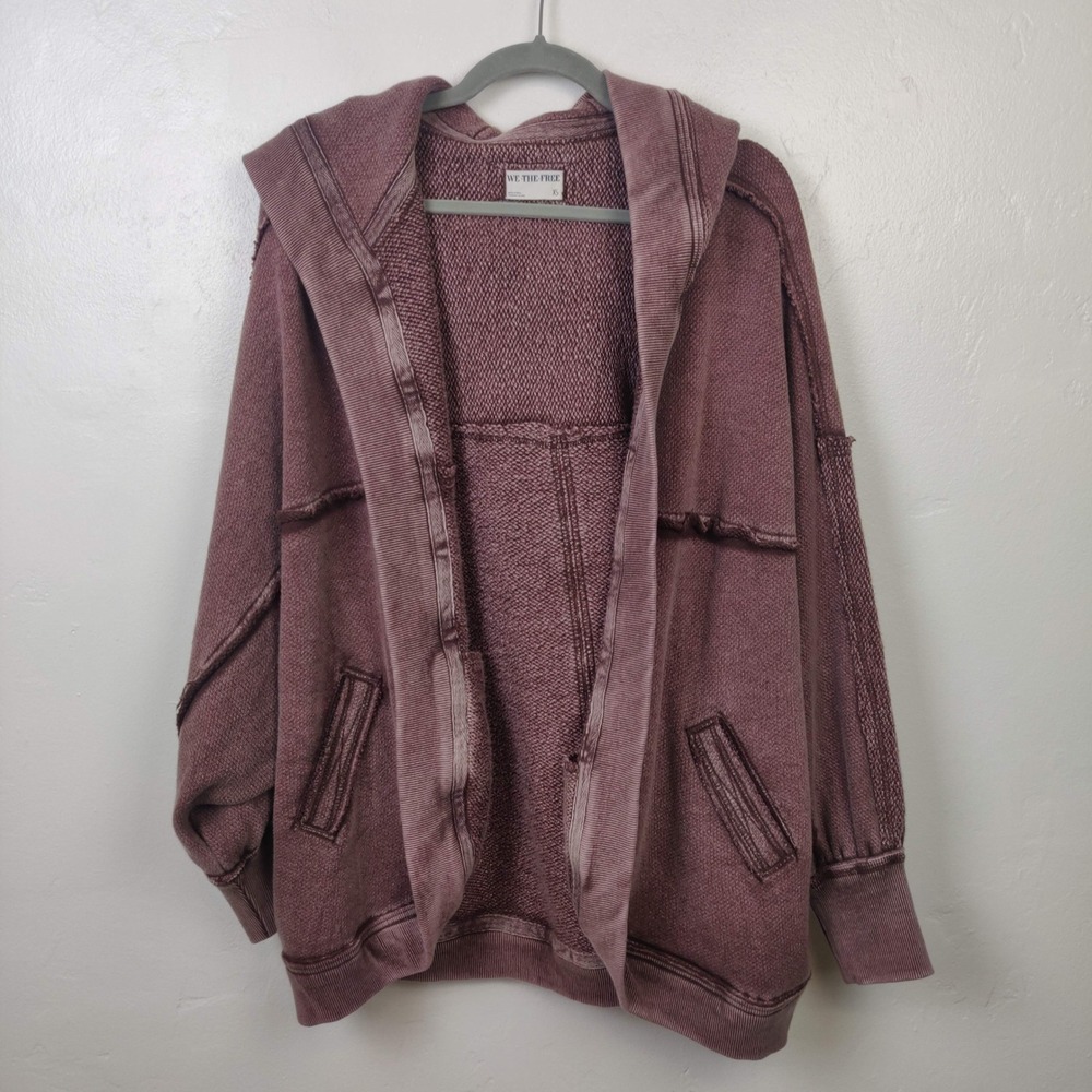 Free People We The Free Forever Yours Cardigan Womens XS Mauve Pink Cotton - Picture 2 of 10
